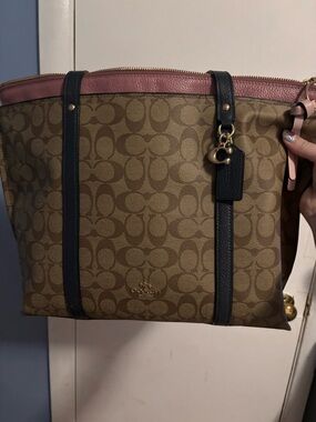 Coach Colorblock Signature Canvas May Tote Bag